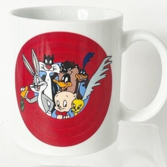 Vintage Looney Tunes Warner Bros 1991 mug “That’s all Folks!” 10 ounce Cup - Picture 2 of 12
